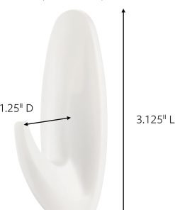 Alternative view of Command Medium Designer Hooks. 2 Hooks and 4 Strips. Damage-Free Hanging Wall Hook with Adhesive Strips. Adhesive Hooks for Hanging Back to School Dorm Organizers. Holds up to 3 lb