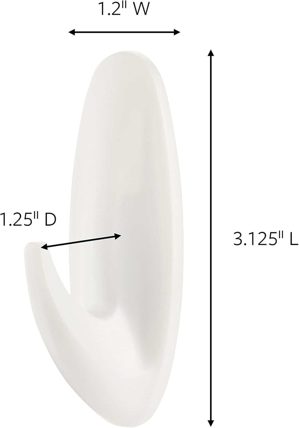 Command Medium Designer Hooks. 2 Hooks and 4 Strips. Damage-Free Hanging Wall Hook with Adhesive Strips. Adhesive Hooks for Hanging Back to School Dorm Organizers. Holds up to 3 lb - Image 2