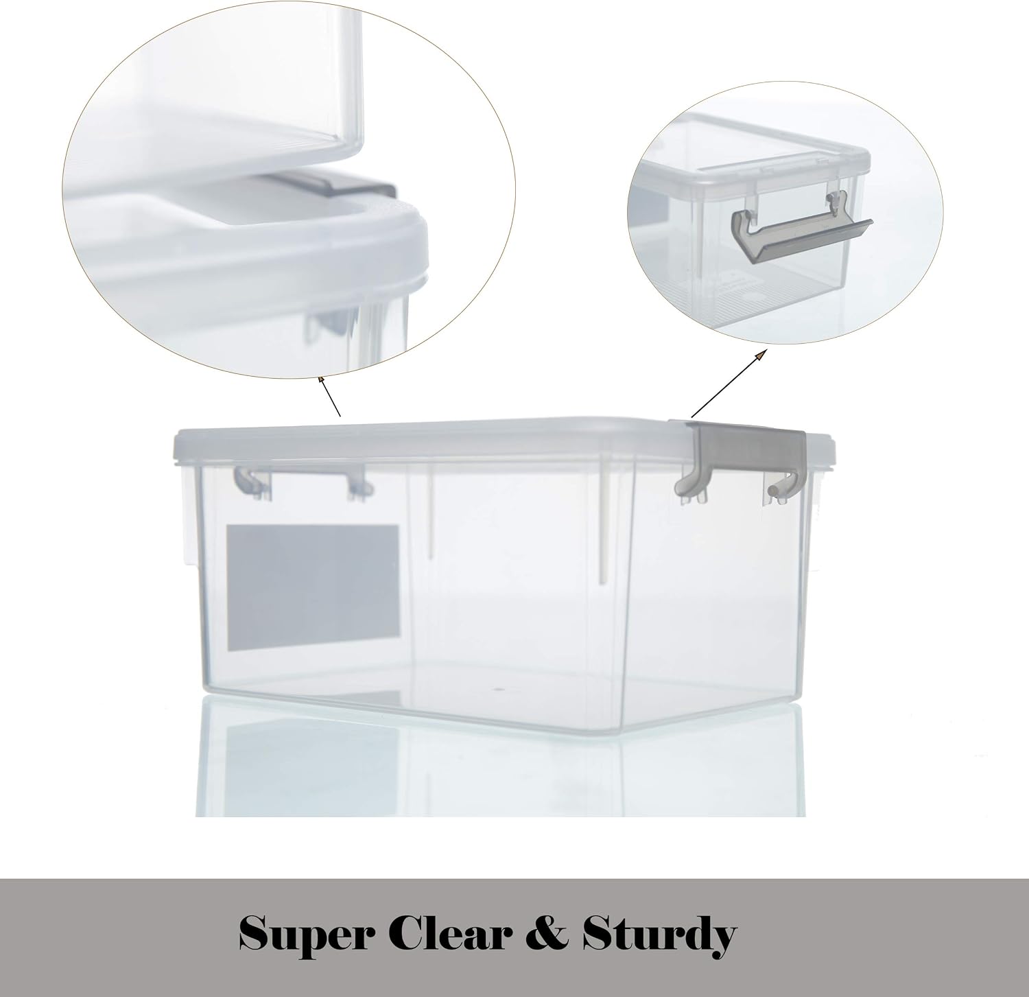 Citylife 10Packs 1.3Qt Small Storage Bins with Lids.Stackable Clear | Plastic Containers for Beads. Buttons. Sewing Supplies. Office Supplies and Small Toys - Image 7