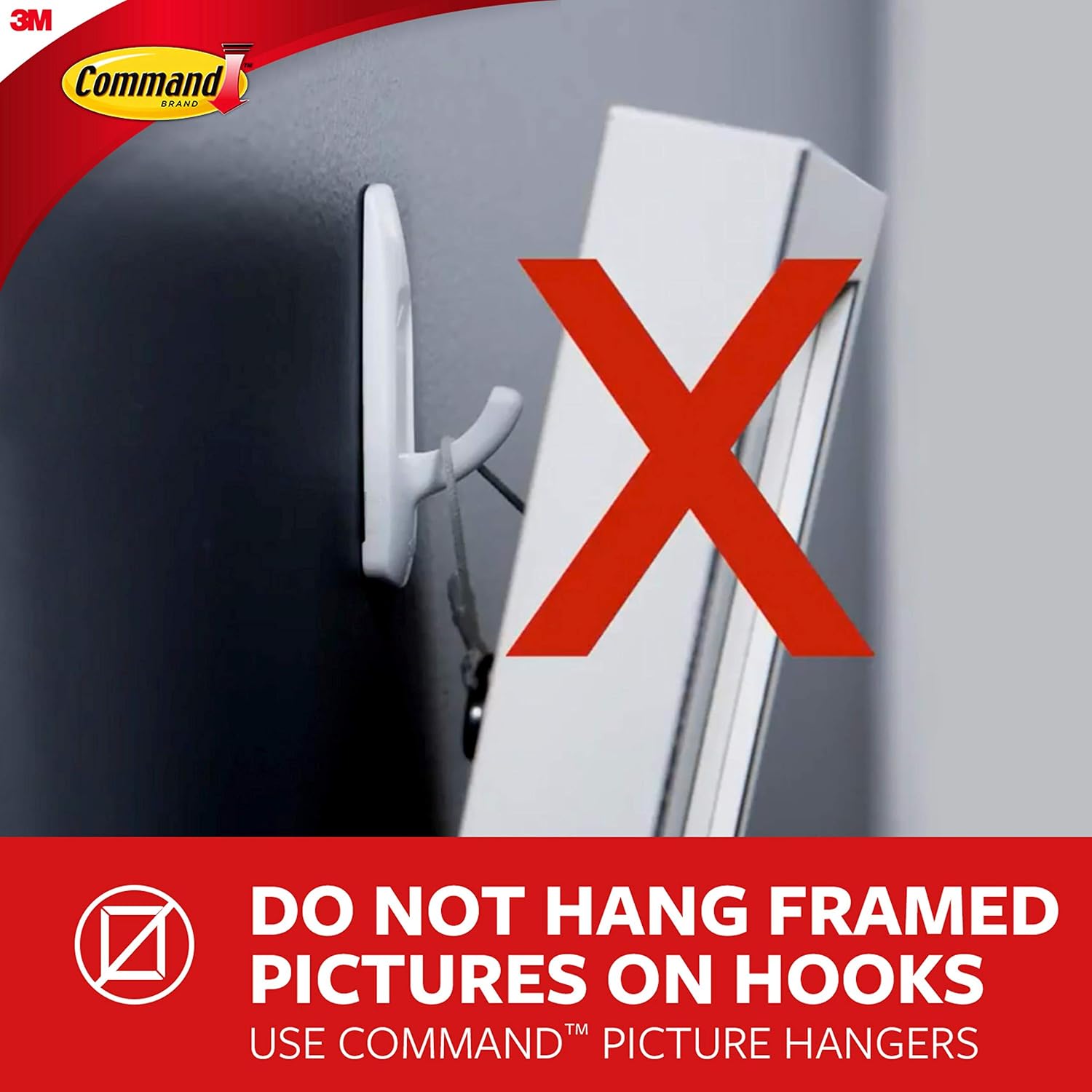 Command Medium Designer Hooks. 2 Hooks and 4 Strips. Damage-Free Hanging Wall Hook with Adhesive Strips. Adhesive Hooks for Hanging Back to School Dorm Organizers. Holds up to 3 lb - Image 6
